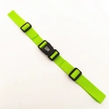 Adjustable fluorescent green nylon backpack chest strap with durable black buckle - Fluorescent Green