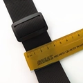 Close-up of a 3.8cm black nylon backpack chest strap with adjustable plastic buckle - 3.8CM Black