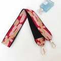 Tracolla per borsa con motivo pitone colorato e moschettoni dorati per borse da donna - Nero Rosso