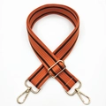 Adjustable wide replacement shoulder strap for crossbody bags with orange and black stripes - Orange Coffee Stripe
