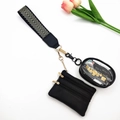 Juego de bolsos 3 en 1 multifuncional con correa tejida y estuche de cuero negro - Flecha Negra Oro