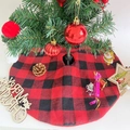 Gonna per albero di Natale classica a quadri buffalo rossi e neri per decorazioni festose - Quadretti Rossi e Neri