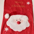 Extra large 3D Santa Claus non-woven gift bag with Merry Christmas gold embroidery - Large Santa Style