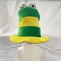 Cappello da festa a strisce gialle e verdi per tifosi di calcio con dettagli pallone - Verde