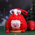 Dettaglio del sacchetto di Natale con pupazzo di neve di dimensioni 23cm per 20cm - Stile Pupazzo di Neve