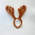 Bruine pluche rendiergewei hoofdband voor kerstfeesten en fotografie rekwisieten - Donkerbruin