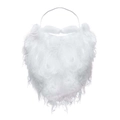 Set barba e baffi bianchi da Babbo Natale con fascia elastica per costumi - Bianco