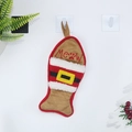 Calza di Natale a forma di pesce per animali con ricamo Meow e bordo rosso - Forma di Pesce (Ricamo Meow) / Marrone