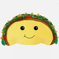 Cute Taco plush pillow with cartoon smile face for Mexican party costume and photo props - Smiley Taco Hat