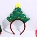 Kerstboom haarband voor kinderen met kleurrijke pompons en gouden pailletten versieringen - Boom Haarband