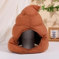 Funny brown poop shaped plush headwear hat for creative party costume and photography props - Poo Hat