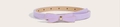 Kids slim lilac leather belt featuring a golden bow buckle and adjustable strap holes - Kids (90cm) / Light Purple