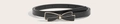 Kids fashion black skinny belt featuring a patent faux leather bow buckle for girl's jeans - Adult (105cm) / Black