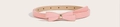 Girls pink skinny patent leather belt featuring a sweet golden bow buckle detail - Adult (105cm) / Pink