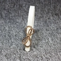 White thin patent leather belt for women with elegant golden rhinestone bow buckle - White