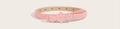 Cintura sottile rosa in ecopelle per bambine con fibbie floreali rifinite in oro - 105cm / Modello Adulto Rosa (1739)