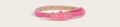 Cintura sottile rosa per bambini in ecopelle con fibbia floreale e dettagli dorati - 105cm / Modello Adulto Rosso Rosa (1739)
