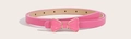 Ceinture fine rose pour enfants avec boucle nœud dorée pour jeans et mode - 105cm / Adulte / Rouge Prune