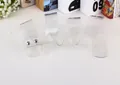 Detail van transparante PVC-tailleriem met een vierkante gesp en zilveren metalen klinknagels - Rechthoekige Gesp (Stijl B)