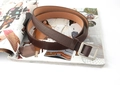 Close-up of a dark brown leather belt with square silver buckle on a fashion magazine - 105cm / Square Buckle No Hole (Coffee)