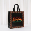 Detail of Black History Month non-woven tote bag with colorful African map print and patterns - Ethnic Style Texture (5059-6)