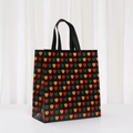 Detail of waterproof non-woven tote bag with colorful heart patterns and sturdy handles - Colorful Heart Pattern Style (5059-3)