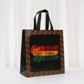 Eco-friendly non-woven shopping bag featuring Black History Month print and African map - African Map Outline Style (5059-2)