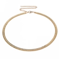 Gouden dames tailleketting met strass driehoeken en verstelbare karabijnsluiting - 042 Goud
