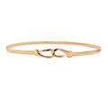 Cintura elastica dorata con fibbia a incastro per abiti e gonne stile minimalista - Oro