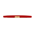 Cintura elastica sottile rossa da donna con fibbia quadrata in metallo dorato per abiti - Rosso / 65cm