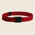 Cintura in tela rossa intrecciata resistente con fibbia in plastica nera - 19080 Rosso / 80-100cm