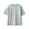 Classic men's short sleeve T-shirt in light heather grey with a ribbed crew neck - S / Mixed Grey