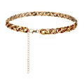 Catena da corpo chic per donna con maglie in resina leopardata e metallo dorato - Stampa leopardata