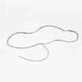 Catena da vita argentata a forma di V con chiusura a moschettone e finitura lucida - Argento