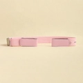 Detail van roze elastische riem zonder gesp voor kinderen met schattig panda-patroon - Roze