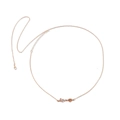 Rose gold heart belt chain with LOVE letter design and sparkling crystal butterfly accent - LOVE Heart Rhinestone Lip Style (009) / Gold