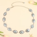 Cintura a catena bohémien vintage con turchese e dischi di metallo con girasoli incisi - Stile Ovale Girasole a Raggiera (Stile A)
