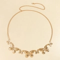 Elegante catena in metallo dorato con farfalle per bikini e accessori da spiaggia - Oro