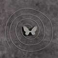 Minimalist silver butterfly pendant waist chain necklace with a polished metal finish - Large Butterfly