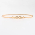 Cintura elastica in metallo dorato con elegante fibbia a nodo per abiti da donna - Oro (19404)