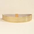 Schicker Damen-Stretchgürtel in Gold mit sechs Metallstreifen und Druckknopfverschluss - 67cm / Gold