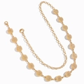 Catena da vita dorata da donna con sfere traforate e maglie regolabili in metallo - Oro