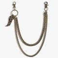 Catena punk vintage per pantaloni in bronzo con doppie catene e ciondolo ad ali - Stile Piuma (HYK19150)
