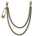 Catena per pantaloni vintage a doppio strato in bronzo con spilla punk e fermagli - Stile Spilla (HYK19152)