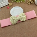 Cintura elastica rosa da donna con fibbia a farfalla decorata con perle bianche - Rosa