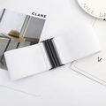 White wide elastic waist belt for women with matte black metal buckle for fashion - White / 75cm
