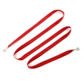 Elegante catena in vita in raso rosso con ciondoli dorati in strass per abiti da donna - Rosso