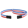 Verstelbare elastische mouwhouders voor heren met blauw wit rood gestreept patroon - Rood Wit Blauw Gestreept