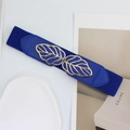 Cintura elastica blu reale con elegante fibbia a foglia dorata per abiti da donna - Blu