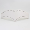 Ceinture large élastique blanche pour femme avec œillets métalliques argentés - Blanc